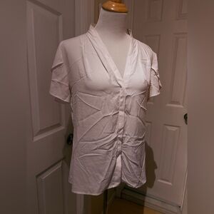 Calvin Klein Women's White Button Down Shirt